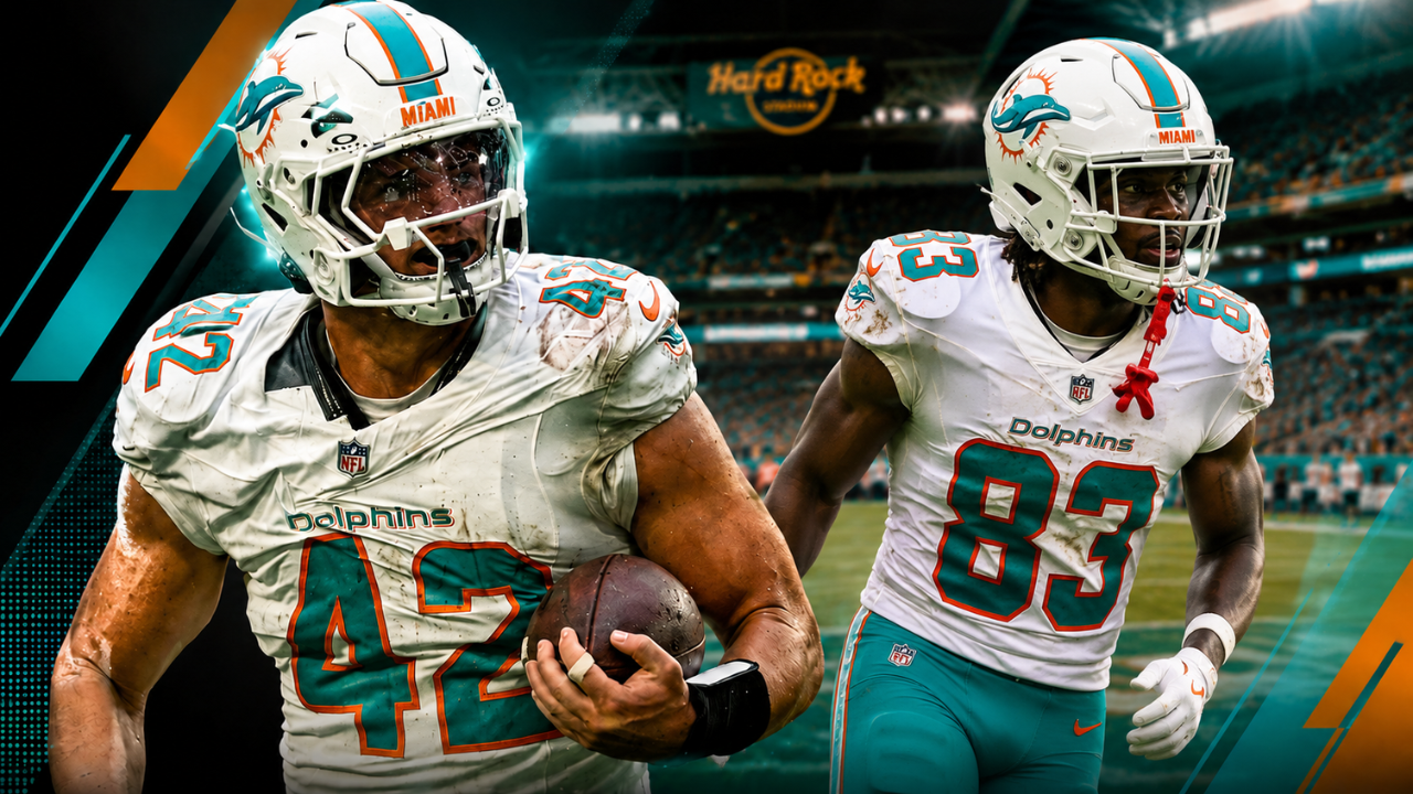 Dolphins vs Giants preseason game featuring Jackson Woodard and Kevin Coleman Jr.